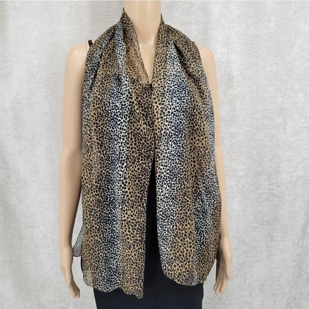 90s Y2k Leopard Cheetah Animal Print Italian Scarf Mobwife